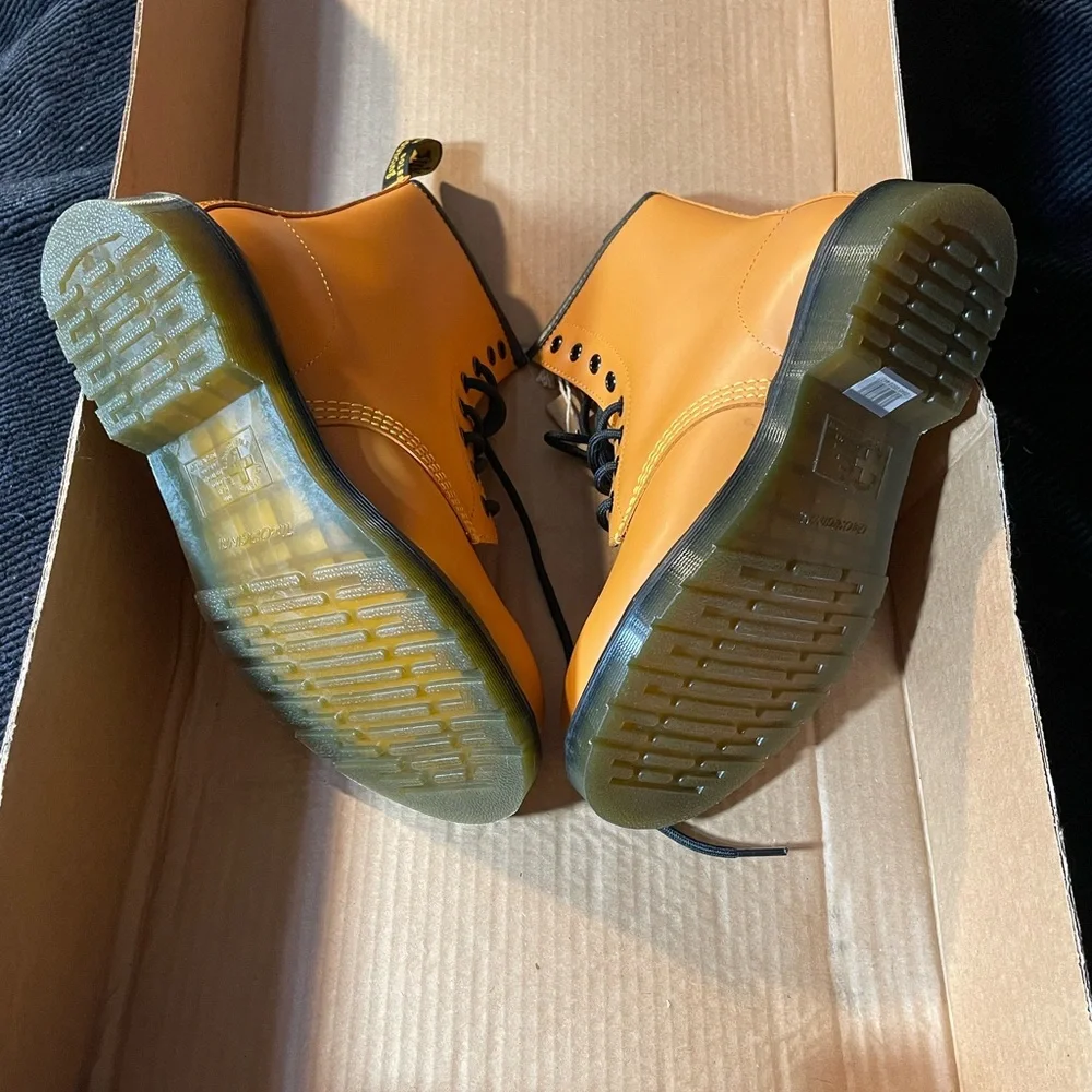 Dr. Martens Orange Combat Boots - Picture 7 of 11